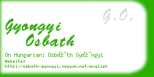 gyongyi osbath business card